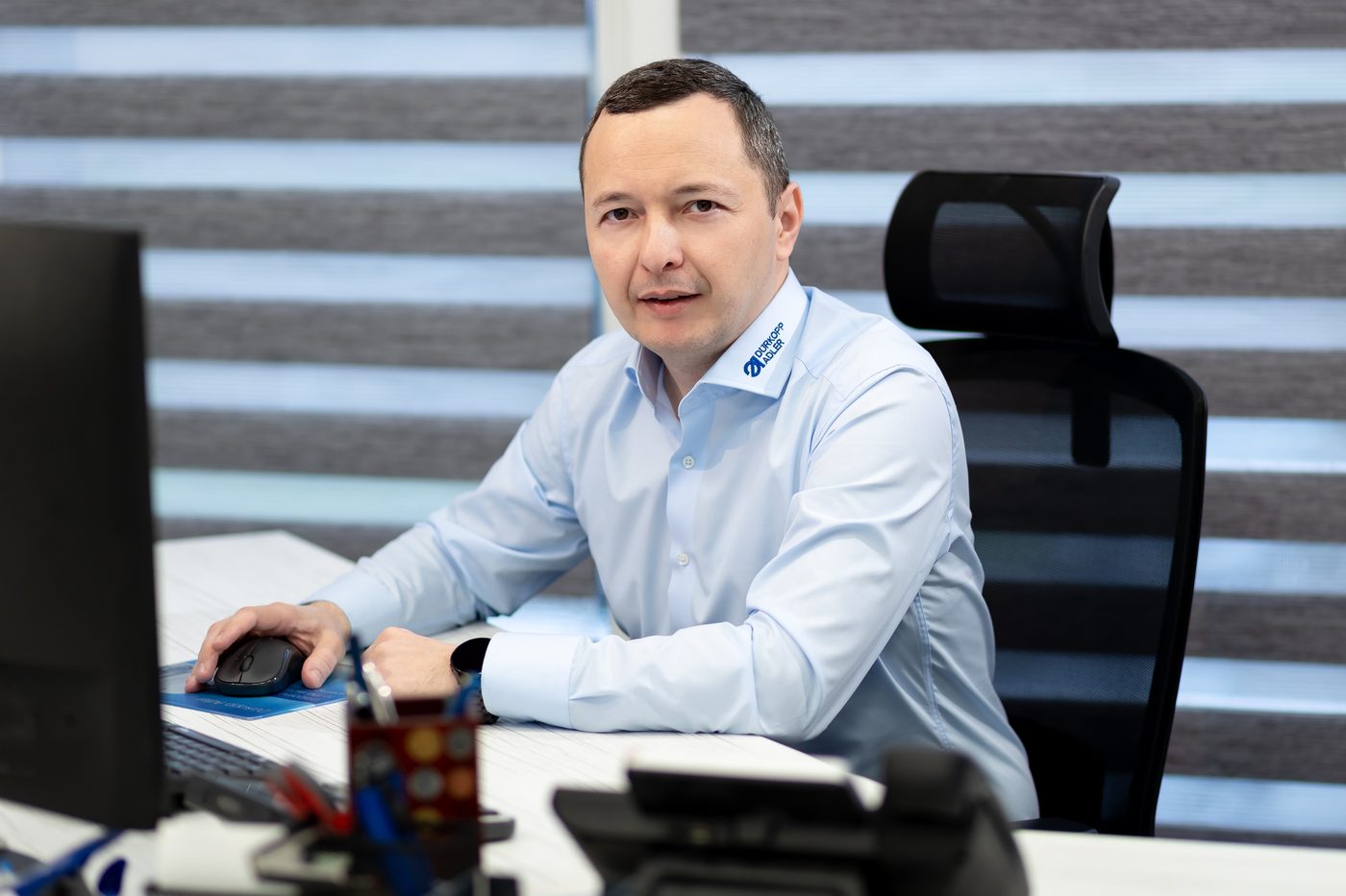 Radu Vaideanu la birou